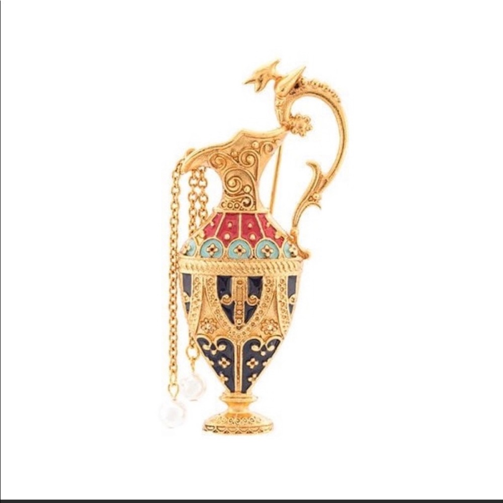 Oscar De La Renta Pitcher Brooch NWT